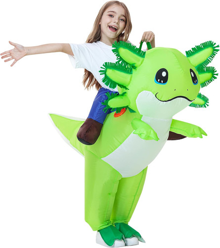 Inflatable axolotl ride - axolotl, ride-on